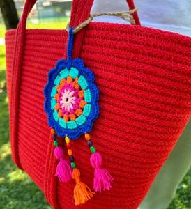 Bolso de Mano de Cuerda, Bolso de Verano, Bolso de Playa, Bolso de Cordón, Bolso de Cuerda de Algodón, Bolso para el Verano, Bolsos de Hombro, Regalo Ecológico - Product Image 3