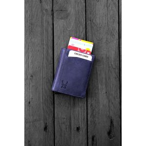 กระเป๋าสตางค์หนังแท้มีกลไกป้องกันการโจรกรรมตัวยึดบัตรอัจฉริยะสีเขียว - Product Image 5