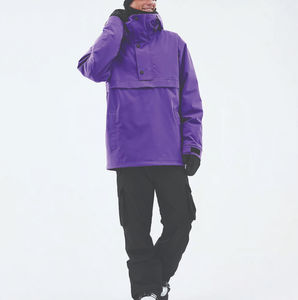 เสื้อแจ็คเก็ตกันลมกันน้ำมีฮู้ดของผู้ชายเสื้อฟลีซแบบสวมหัวมีซิปพิมพ์ลายออกแบบได้ตามต้องการ - Product Image 1