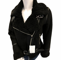 Veste coupe-vent en fausse fourrure double face en daim noir pour femmes, vestes en fourrure pour l'extérieur, randonnée, voyage, vestes d'extérieur unisexes