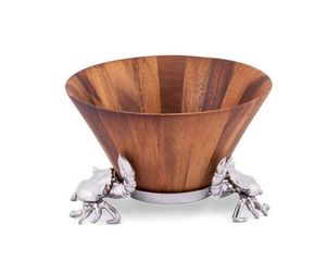 Bol en laiton antique avec poignées latérales en forme de cerf, idéal pour la décoration intérieure, les tables à manger et les mariages - Product Image 2