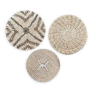 Suspension murale en herbe de mer tissée à la main, style luxueux pour la décoration du salon, art mural en herbe de mer naturelle - Product Image 6