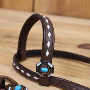 Ensemble de harnais western, têtière, harnais de poitrail, rênes pour selle western, cuir durable de haute qualité, équipement équestre complet, parfait - Product Image 5