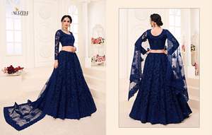 Meilleur tissu nouveauté de haute qualité papillon Net Lehenga Choli avec Dupatta avec fil et pierre travail à la main fournisseur indien - Product Image 4