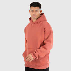 Sweat-shirt pour homme en coton 100% en gros 2025, design personnalisé, motif uni, épaules tombantes, surdimensionné, chaud pour l'hiver - Product Image 3