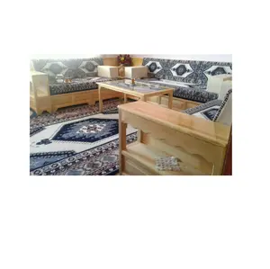 Conjunto de sofá de canto, conjunto de sofá de canto de madeira estilo ottoman ao ar livre conjunto de esponja e 32 danças