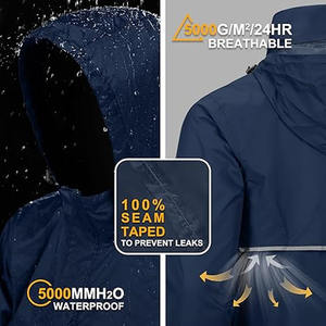 Uso al aire libre MOQ bajo Hombres Chaqueta de lluvia Etiqueta privada Hombres Chaqueta de lluvia Nuevo diseño Hombres Chaqueta de lluvia cargada por Dress Sports - Product Image 5