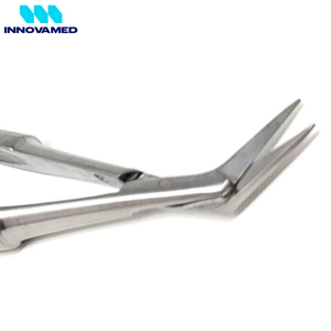 Tijeras de Precisión con Microresorte de Acero Inoxidable, Herramienta de Belleza para Cutículas de Uñas y Cejas, 4.5 Pulgadas, por INNOVAMED - Product Image 3