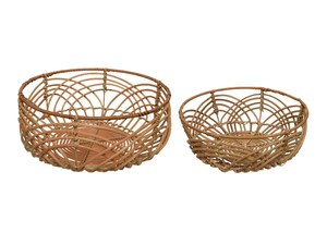 Cuenco de ratán marrón para servir en tejido natural, perfecto para decoración de mesa de cocina y restaurante y juego de artículos de comedor - Product Image 6