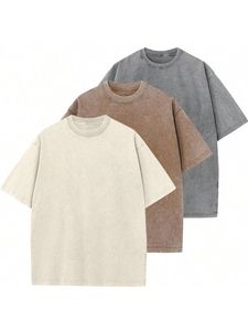 เสื้อยืดผ้าฝ้ายโอเวอร์ไซส์260GSM สำหรับผู้ชายเสื้อยืดผ้าฝ้ายโอเวอร์ไซส์ลายปักโลโก้ออกแบบได้ตามต้องการ - Product Image 2