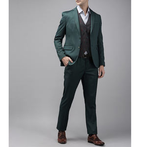 Color Oliva última moda elegante Blazer trajes doble botonadura 3 piezas hombres esmoquin boda graduación cuello mandarín traje Homme hombres - Product Image 3