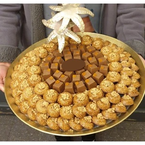 ถาดเสิร์ฟช็อคโกแลตบนโต๊ะแบบทันสมัยถาดช็อคโกแลตทำมือถาดช็อคโกแลตโลหะชุบทองแบบหรูหรา - Product Image 3