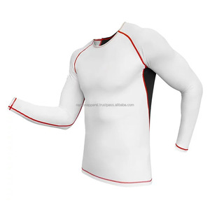 Nardon Apparel Hombres de manga larga Rash Guard Color sólido Secado rápido Transpirable Fitness Wear Cómodo para la venta - Product Image 3