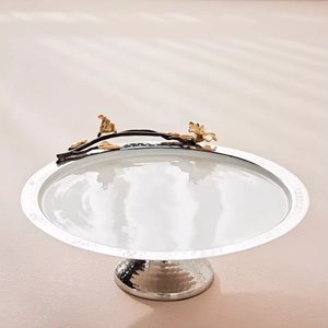 Présentoir à gâteaux de forme ronde en métal décoratif pour hôtel, présentoir de fête d'anniversaire et de mariage, fini or, vente en gros en vrac - Product Image 4