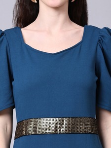 Fabzone Women's Solid Polyester Bodycon WesternWear Dress - Product Image 4