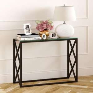 Best design unique antique work metal <b>console</b> <b>table</b> with sturdy iron construction for hallway entryway accent decor - Product Image 6