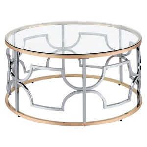 โต๊ะกาแฟทันสมัยคุณภาพสูง ผลิตจากสแตนเลสและกระจก เป็นมิตรต่อสิ่งแวดล้อม ดีไซน์โดดเด่นและอเนกประสงค์ เหมาะสำหรับตกแต่งหลากหลายสไตล์ - Product Image 5