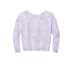 เสื้อสเวตเตอร์คอกลมคอกลมของผู้หญิงสีม่วงอ่อนเสื้อสเวตเตอร์แบบสวมหัวเสื้อคอตตอนโพลีเอสเตอร์สวมใส่สบายสำหรับสตรีท - Product Image 2