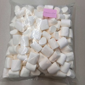 Guimauves blanches cylindriques douces de haute qualité en gros, guimauves rondes simples en vrac pour garniture de gâteau au chocolat chaud - Product Image 1