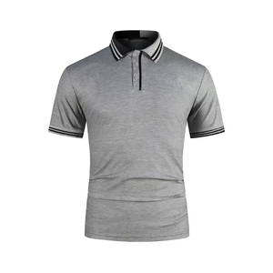 Polo de algodón superventas para hombre, camisa de manga corta con botones de un cuarto, Color sólido, cuello vuelto, Golf, tenis, Top informal de verano - Product Image 3