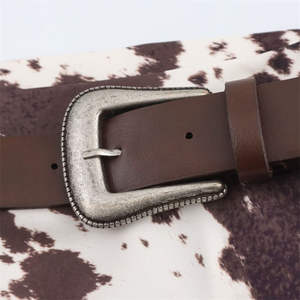 Jupe en cuir de vachette à taille élastique, mode de rue, à vendre, votre propre design, jupe en cuir de vachette personnalisée pour femmes - Product Image 2