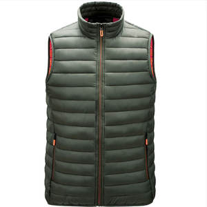 Prix usine hiver surdimensionné laine bouffant gilet hommes décontracté sans manches bulle manteau Logo personnalisé lavé léger respirant rapide - Product Image 1