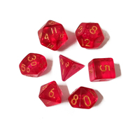 Ensemble de dés en résine liquide carrée DND avec étui cadeau - Dés D&D écologiques en 7 pièces pour Dungeons & Dragons