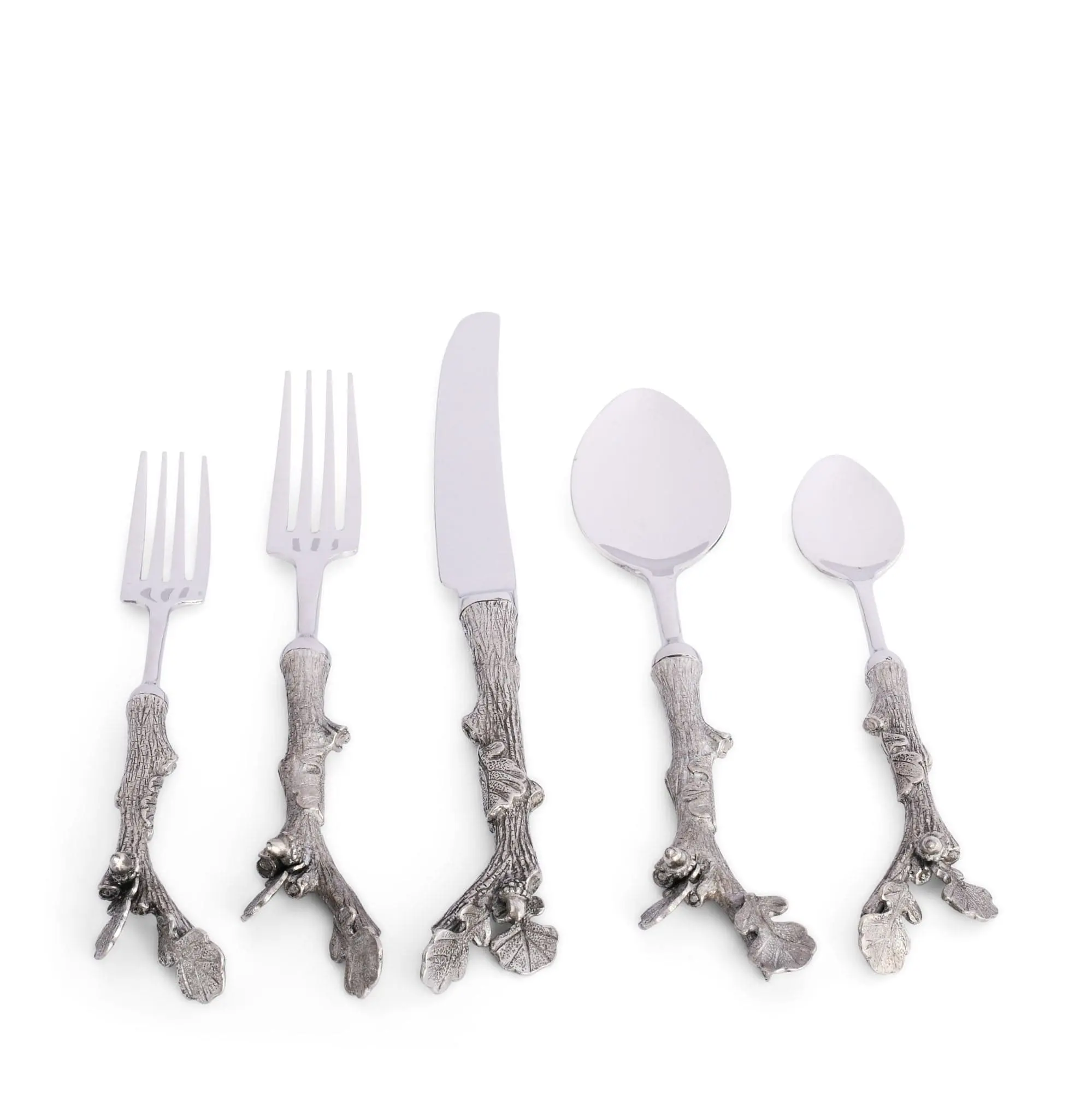 Branch Detailing Handle Flatware Cutlery Set Perfect For Using It Every Day Enjoy Exciting Dining Adventure Each & Every Night