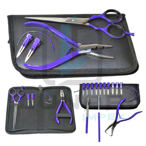 <b>Mini</b> Salon <b>Tool</b> <b>Kit</b> With Hair Extension Installation <b>Tools</b> in Lavender Finishing With Free Custom Brand Labelling - Product Image 6