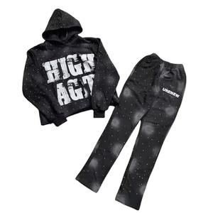 Conjunto Deportivo con Efecto Desgastado, Fabricación en Pakistán, Servicio OEM, Diseño ODM, Bordado Personalizado, Último Diseño - Product Image 6