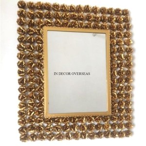 Vente chaude de haute qualité plaqué or de qualité supérieure en métal élégant fantaisie concepteur encadré forme ovale miroir mural au prix le plus bas - Product Image 2