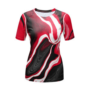 Camiseta Casual Ajustada para Mujer, Hecha a Medida, con Tela de Pana Ecológica Antiarrugas y Diseño de Logotipo, Venta al Por Mayor - Product Image 1