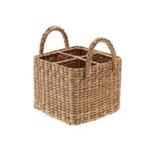 Vente en gros Caddy en bois de jacinthe d'eau naturelle écologique avec poignée pour vaisselle et ustensiles de cuisine du Vietnam - Product Image 5