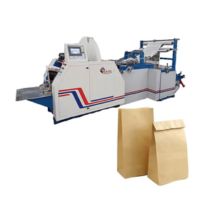 Sac de papier du fond V d'approvisionnement d'usine faisant la machine avec le sac à provisions de moteur servo faisant des machines - Product Image 5