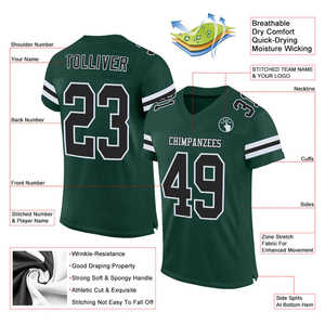 Durable American Football Jersey Youth Game Day Fit para Club School Practice Training Team Uniforme personalizado - Product Image 2
