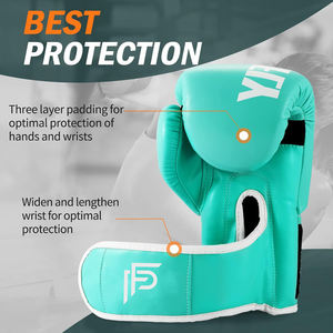 Guantes de boxeo impresos personalizados Forro interior suave Agujeros de ventilación transpirables Servicio OEM/ODM Guantes de boxeo de alta calidad - Product Image 4