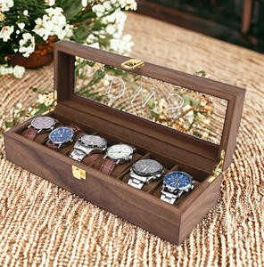 Custom <b>Watch</b> Storage <b>Case</b>, Personalized Walnut Wood <b>Watch</b> Box for Men Personalized <b>Watch</b> Box for Men, Custom Mens Jewelry Box - Product Image 2