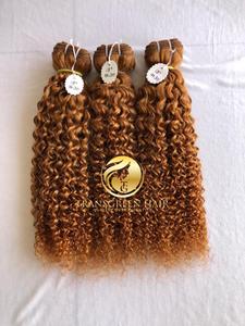 Meilleure qualité nouveau paquet de cheveux colorés couleur bouclée crépue #30 cuticule brésilienne crue alignée temple indien Remy directement de l'Inde - Product Image 6
