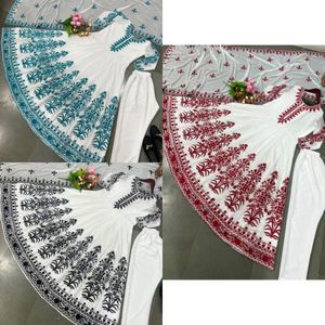 Lancement de la nouvelle robe de soirée de styliste, Look bas et dupata, belle couleur, entièrement brodée, tenue de Festival, de travail - Product Image 5