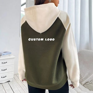 Sweat à capuche oversize pour femme doublé en douceur, 100% coton, écologique, logo sur le devant, pelucheux, confortable et coupe décontractée pour un usage quotidien - Product Image 3