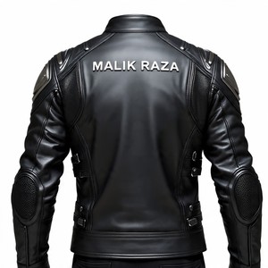 Veste de moto de style américain classique | Cuir véritable avec ceinture | Livraison rapide Biker - Product Image 5