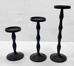 Bougeoir en aluminium décoratif fait à la main pour la maison avec 8 bougies support de bougie de couleur noire mate pour la fête de mariage - Product Image 5