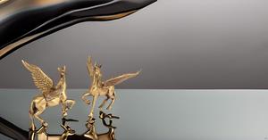 Paire de Figurines de Cheval Volant Art Déco en Laiton, Sculpture Élégante, Objets de Collection pour la Décoration de la Maison, Statues d'Animaux - Product Image 2