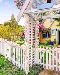 ดอกไม้สีเรืองแสงเทียมอุปกรณ์ประกอบฉากงานแต่งงานและงานแต่งงานดอกไม้สีขาวนักวิ่งดอกไม้แถวอุปกรณ์ประกอบฉากตกแต่งงานแต่งงาน - Product Image 5