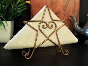 Vente en gros de porte-serviettes de table porte-mouchoir porte-serviettes en métal doré de première qualité pour la cuisine, la salle à manger et l'extérieur - Product Image 4