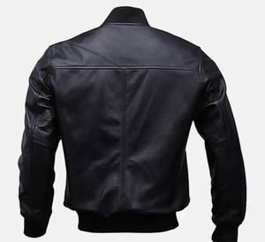 Chaqueta Bomber Negra para Hombre, Chaqueta Universitaria Informal de Béisbol, Piel de Cordero Suave, Corte Entallado, Ropa de Abrigo de Invierno Transpirable - Product Image 3