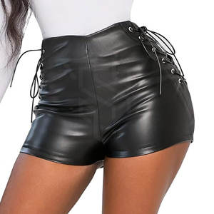 Ropa de tendencia 2025, pantalones cortos de cuero para mujer, pantalones cortos hechos a medida para mujer, pantalones cortos de cuero para mujer con tarifa de venta completa - Product Image 1