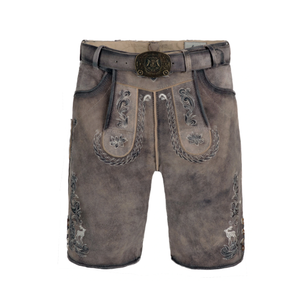 Nouveautés 2025 Hommes élégants Short bavarois traditionnel Oktoberfest Lederhosen daim de chèvre en couleur noire personnalisée - Product Image 1