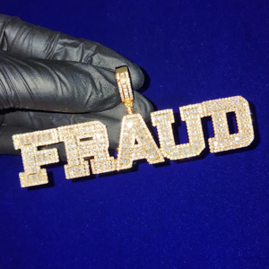 สร้อยคอชื่อเพชรโมอิสเงิน925พรีเมี่ยมจี้เพชรที่มีตัวอักษรที่กำหนดเองได้เครื่องประดับสุดหรูแนวฮิปฮอปยูนิเซ็กส์ - Product Image 2