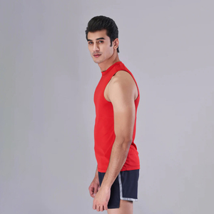 เสื้อกล้ามผ้าคอตตอนเนื้อแข็งสำหรับผู้ชายเสื้อถักโลโก้ตามสั่งสำหรับใส่ออกกำลังกายในยิมกระเป๋าพิมพ์ลายกล้ามเนื้อระบายอากาศได้ดีฤดูร้อน - Product Image 3